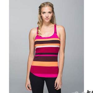 Lululemon Refresh Racerback Tank Blossom Sripe Bumbleberry 2